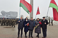 23.02.2026 B мемориальном комплексе «Брестская крепость-герой» состоялась церемония возложения цветов к Вечному огню